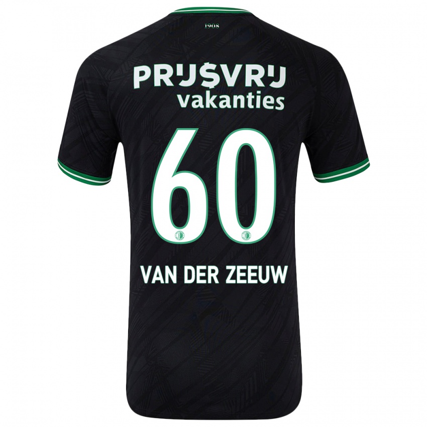 Kinder Twan Van Der Zeeuw #60 Schwarz Grün Auswärtstrikot Trikot 2024/25 T-Shirt Österreich