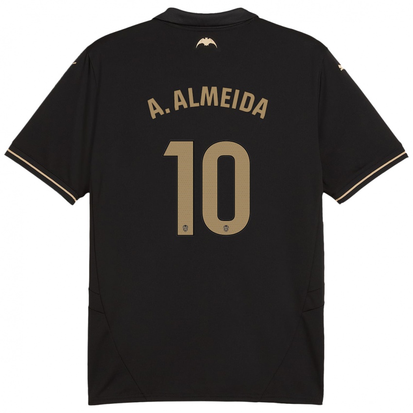 Kinder André Almeida #10 Schwarz Auswärtstrikot Trikot 2024/25 T-Shirt Österreich