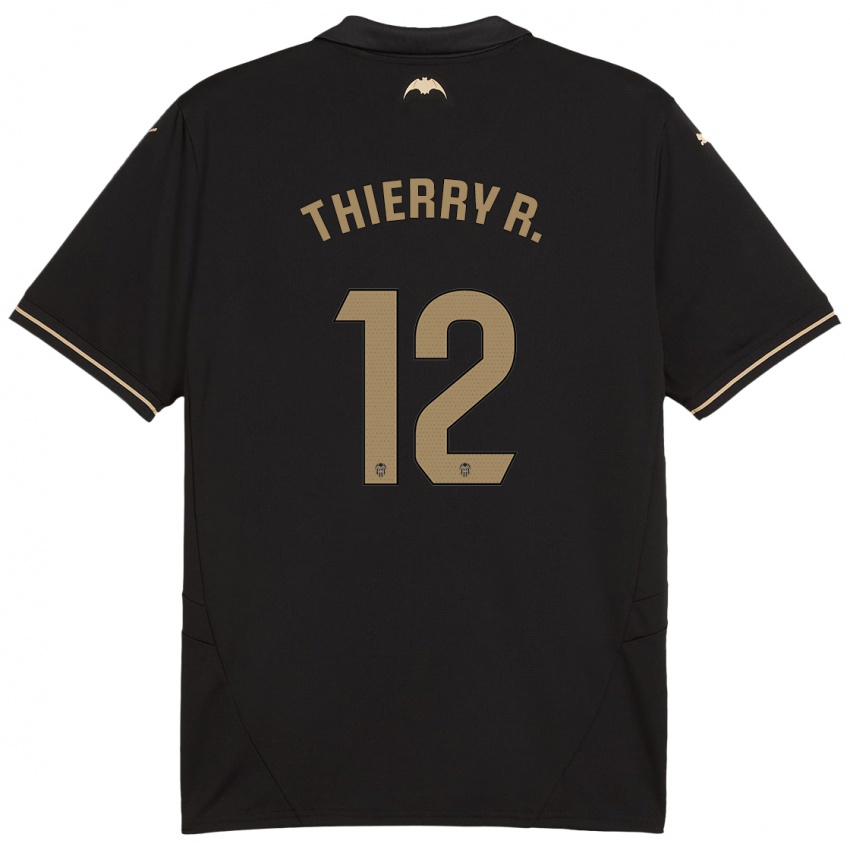 Kinder Thierry Correia #12 Schwarz Auswärtstrikot Trikot 2024/25 T-Shirt Österreich