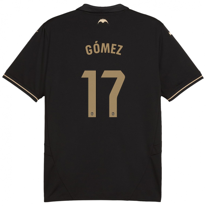 Kinder Dani Gómez #17 Schwarz Auswärtstrikot Trikot 2024/25 T-Shirt Österreich