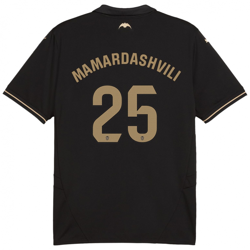 Kinder Giorgi Mamardashvili #25 Schwarz Auswärtstrikot Trikot 2024/25 T-Shirt Österreich