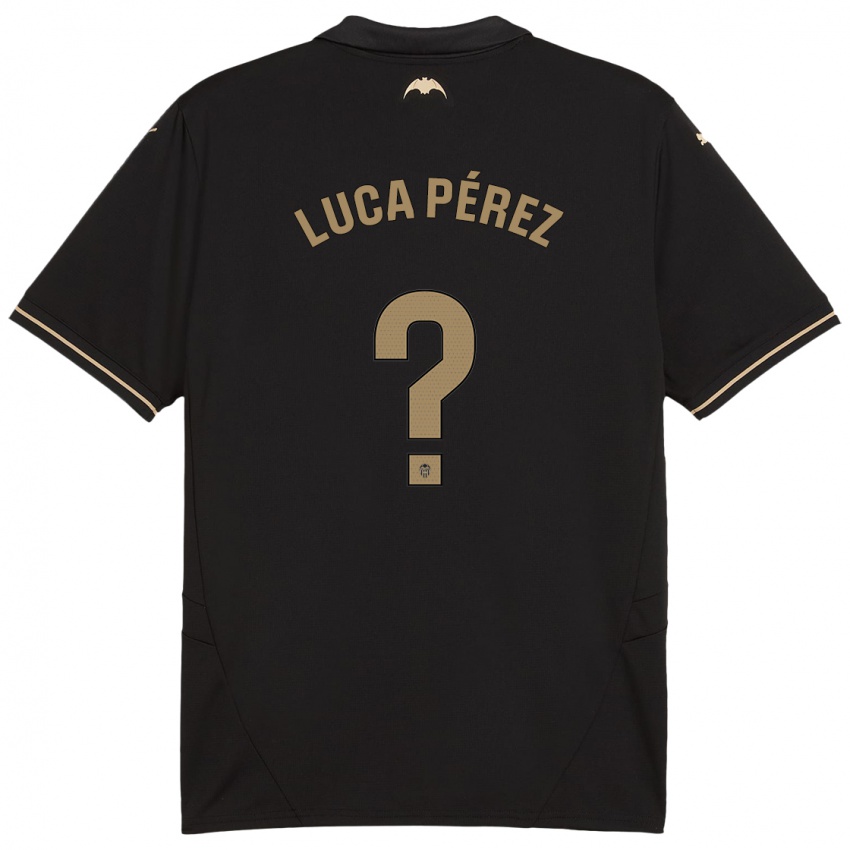 Kinder Simón Luca Pérez #0 Schwarz Auswärtstrikot Trikot 2024/25 T-Shirt Österreich