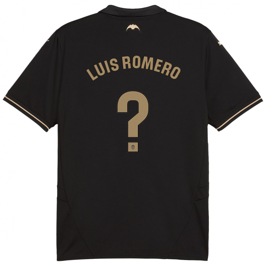 Kinder Luis Romero #0 Schwarz Auswärtstrikot Trikot 2024/25 T-Shirt Österreich