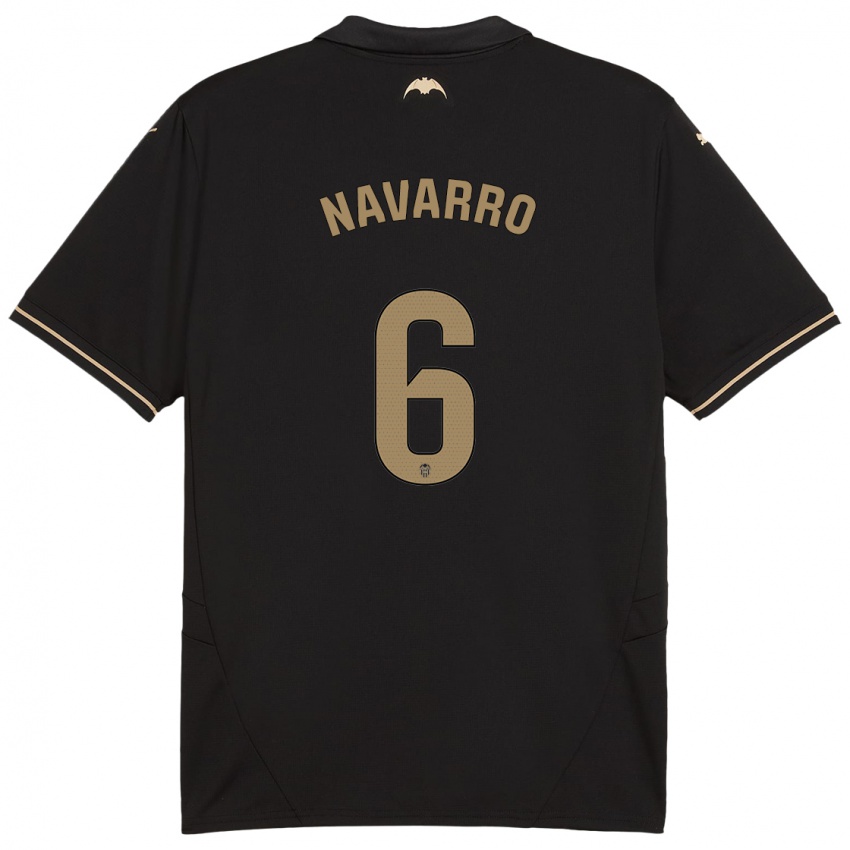 Kinder Javi Navarro #6 Schwarz Auswärtstrikot Trikot 2024/25 T-Shirt Österreich