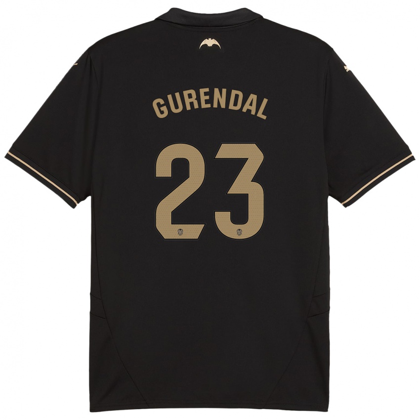 Kinder Alexander Gurendal #23 Schwarz Auswärtstrikot Trikot 2024/25 T-Shirt Österreich