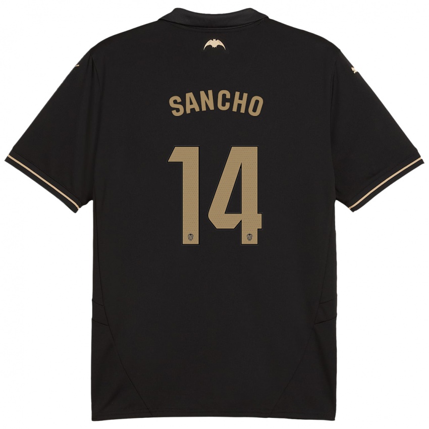 Kinder Pauleta Sancho #14 Schwarz Auswärtstrikot Trikot 2024/25 T-Shirt Österreich