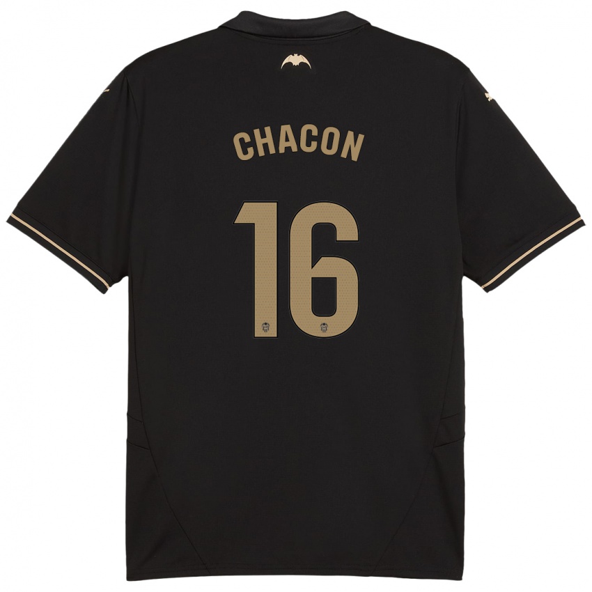 Kinder Ivonne Chacón #16 Schwarz Auswärtstrikot Trikot 2024/25 T-Shirt Österreich