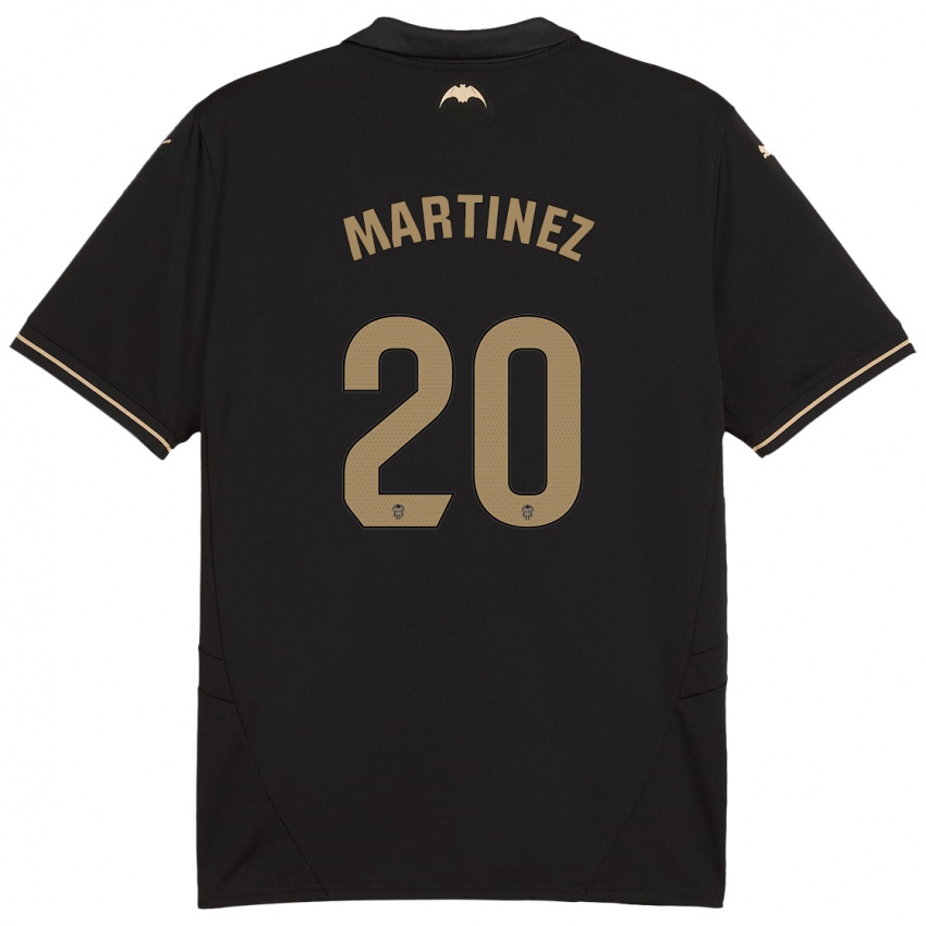 Kinder Asun Martínez #20 Schwarz Auswärtstrikot Trikot 2024/25 T-Shirt Österreich