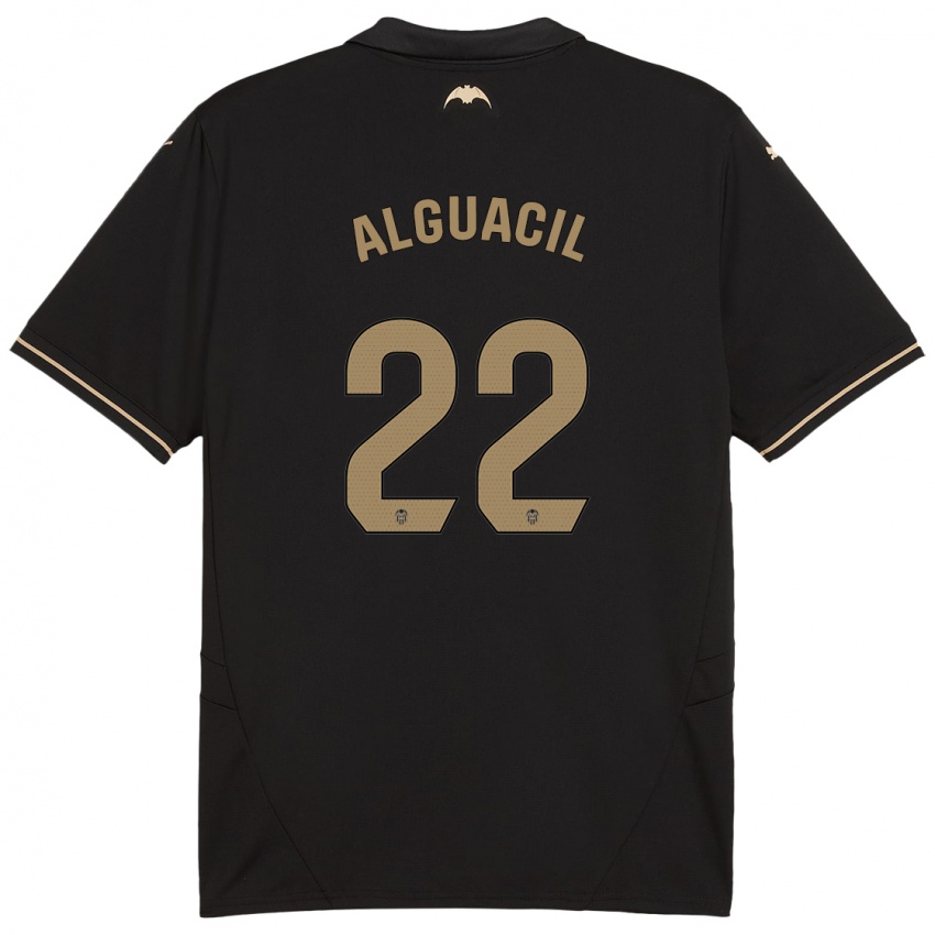 Kinder Ainhoa Alguacil #22 Schwarz Auswärtstrikot Trikot 2024/25 T-Shirt Österreich