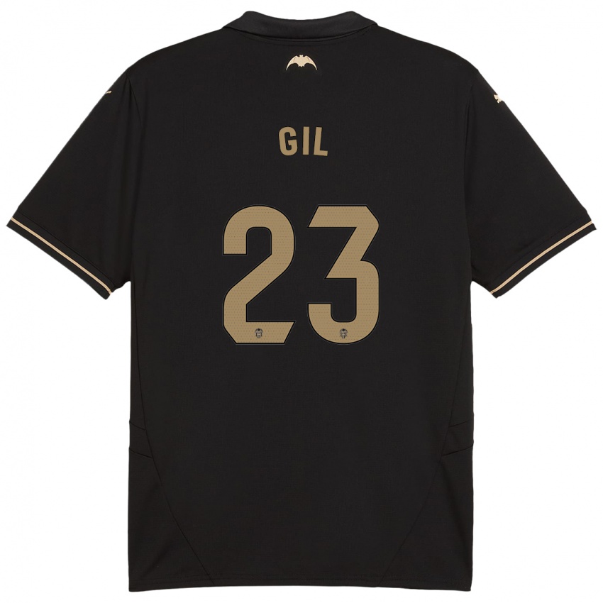 Kinder Elena Gil #23 Schwarz Auswärtstrikot Trikot 2024/25 T-Shirt Österreich