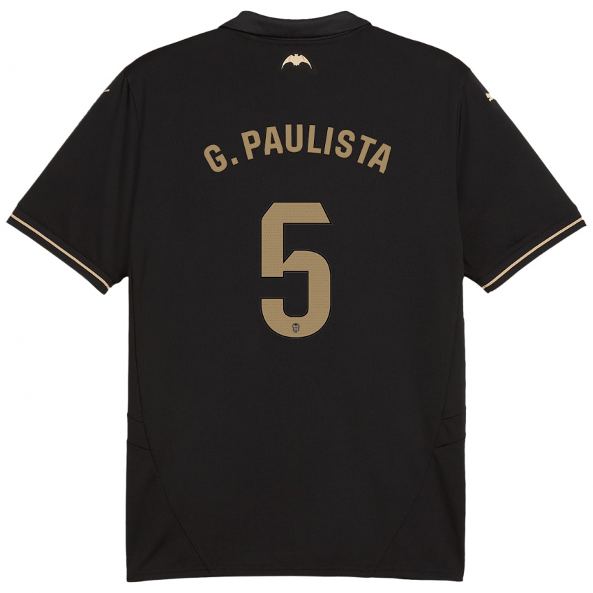 Kinder Gabriel Paulista #5 Schwarz Auswärtstrikot Trikot 2024/25 T-Shirt Österreich