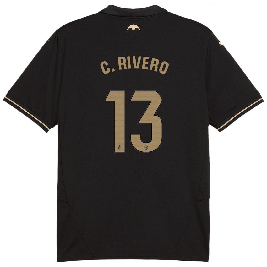 Kinder Cristian Rivero #13 Schwarz Auswärtstrikot Trikot 2024/25 T-Shirt Österreich