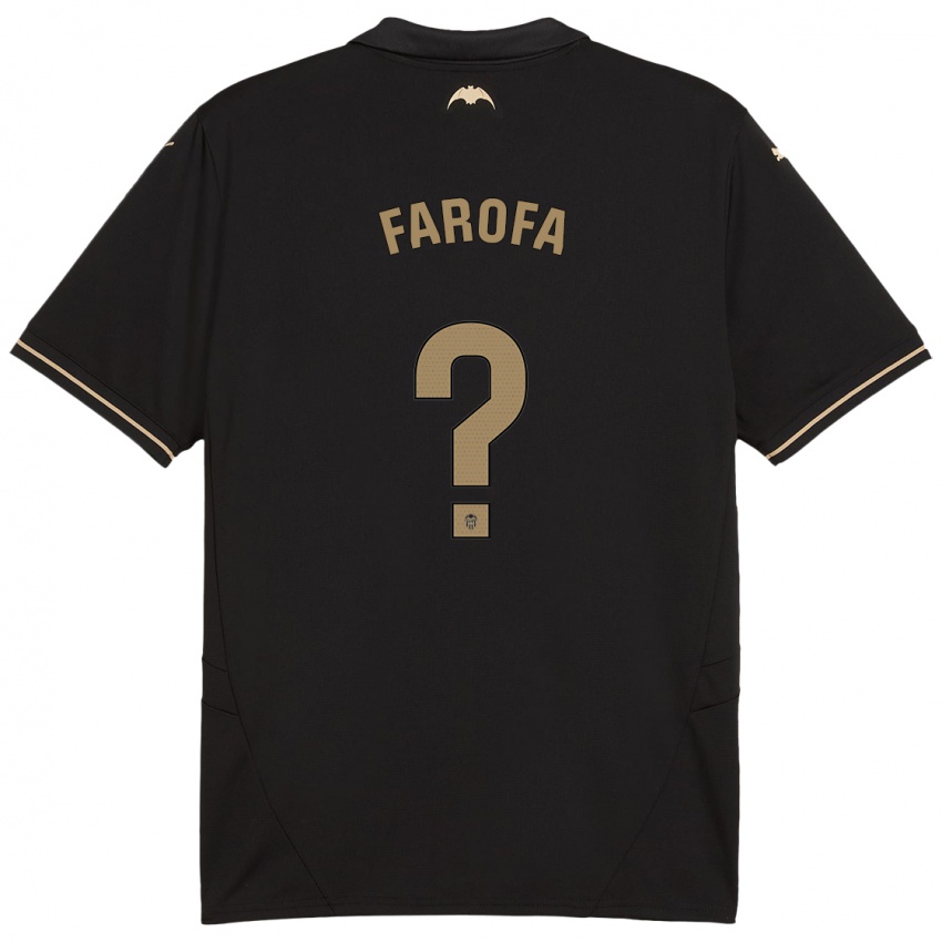 Kinder Rodrigo Farofa #0 Schwarz Auswärtstrikot Trikot 2024/25 T-Shirt Österreich