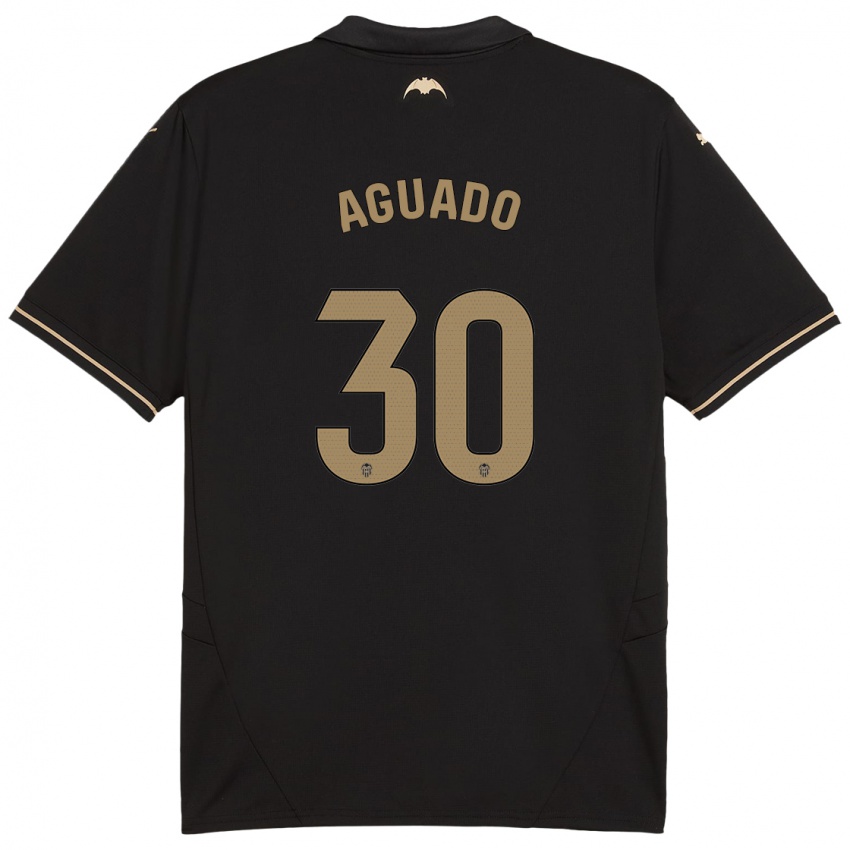 Kinder Julia Aguado #30 Schwarz Auswärtstrikot Trikot 2024/25 T-Shirt Österreich