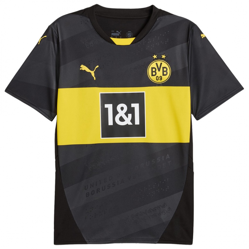 Kinder Filippo Mané #22 Schwarz Gelb Auswärtstrikot Trikot 2024/25 T-Shirt Österreich