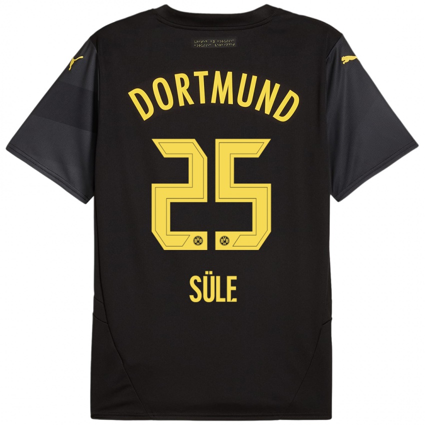 Kinder Niklas Süle #25 Schwarz Gelb Auswärtstrikot Trikot 2024/25 T-Shirt Österreich