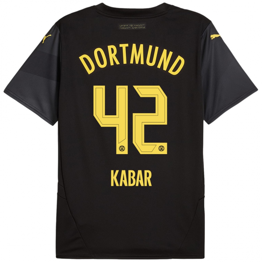 Kinder Almugera Kabar #42 Schwarz Gelb Auswärtstrikot Trikot 2024/25 T-Shirt Österreich