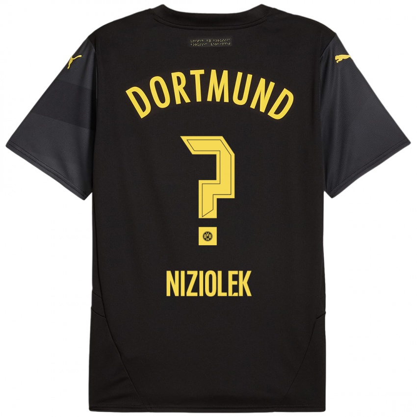 Kinder Alex Niziolek #0 Schwarz Gelb Auswärtstrikot Trikot 2024/25 T-Shirt Österreich