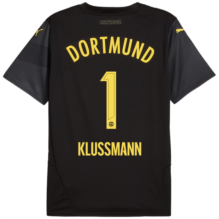 Kinder Leon Klußmann #1 Schwarz Gelb Auswärtstrikot Trikot 2024/25 T-Shirt Österreich