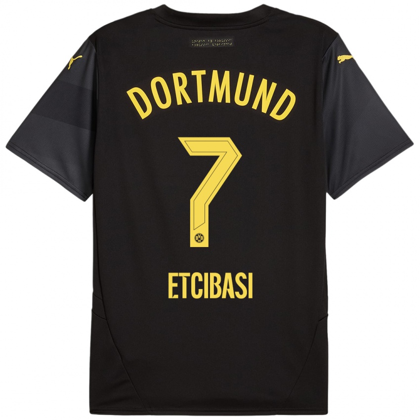 Kinder Taycan Etcibasi #7 Schwarz Gelb Auswärtstrikot Trikot 2024/25 T-Shirt Österreich