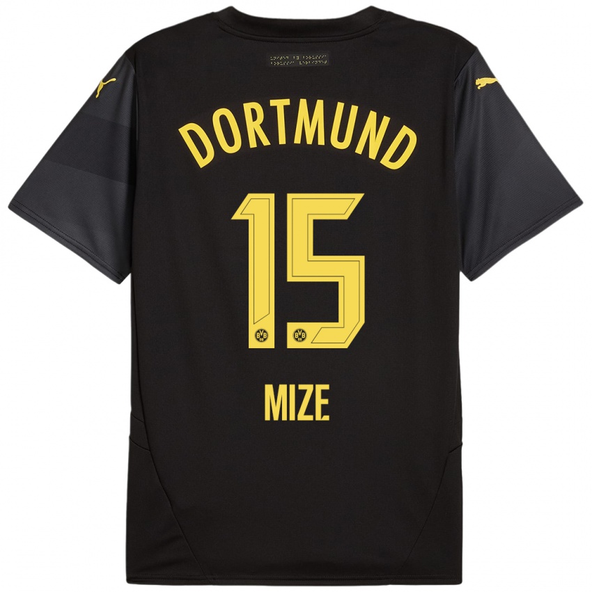 Kinder Jack Mize #15 Schwarz Gelb Auswärtstrikot Trikot 2024/25 T-Shirt Österreich