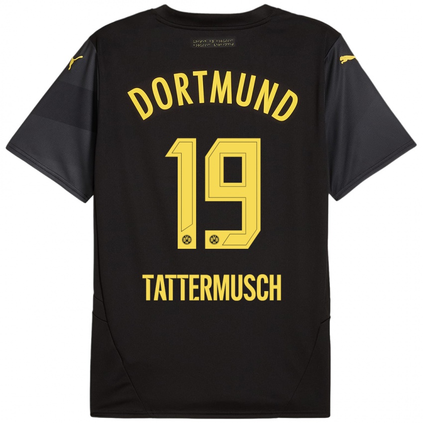 Kinder Ted Tattermusch #19 Schwarz Gelb Auswärtstrikot Trikot 2024/25 T-Shirt Österreich