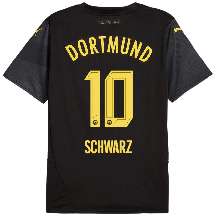 Kinder Oskar Schwarz #10 Schwarz Gelb Auswärtstrikot Trikot 2024/25 T-Shirt Österreich