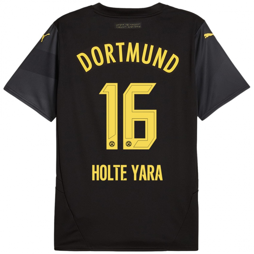 Kinder Ten Holte Yara #16 Schwarz Gelb Auswärtstrikot Trikot 2024/25 T-Shirt Österreich