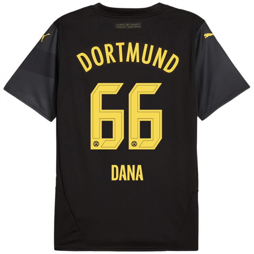 Kinder Bleckmann Dana #66 Schwarz Gelb Auswärtstrikot Trikot 2024/25 T-Shirt Österreich