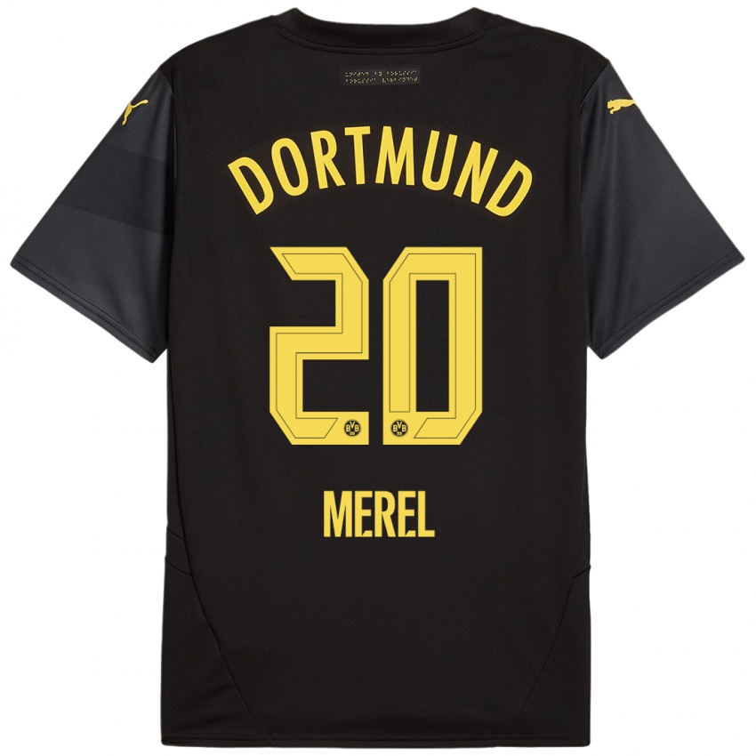 Kinder Freriks Merel #20 Schwarz Gelb Auswärtstrikot Trikot 2024/25 T-Shirt Österreich