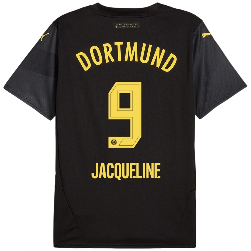 Kinder Moreno Jacqueline #9 Schwarz Gelb Auswärtstrikot Trikot 2024/25 T-Shirt Österreich