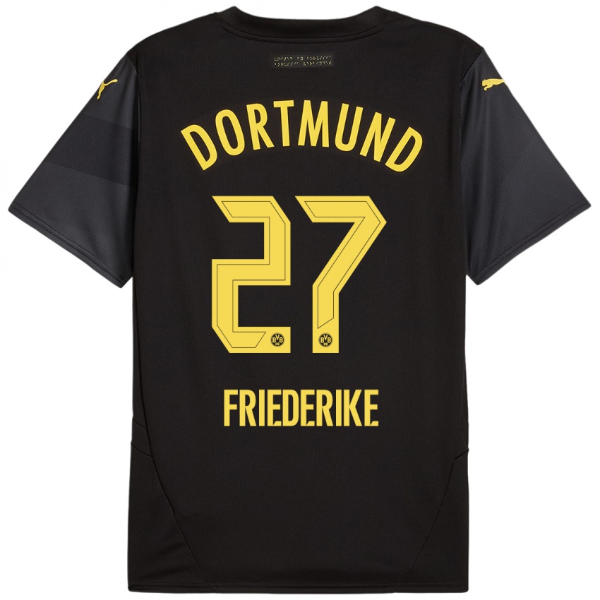 Kinder Burczik Friederike #27 Schwarz Gelb Auswärtstrikot Trikot 2024/25 T-Shirt Österreich