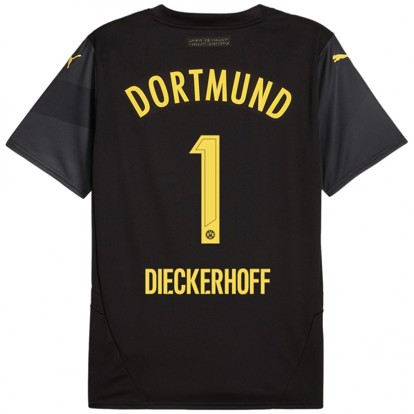 Kinder Max Dieckerhoff #1 Schwarz Gelb Auswärtstrikot Trikot 2024/25 T-Shirt Österreich