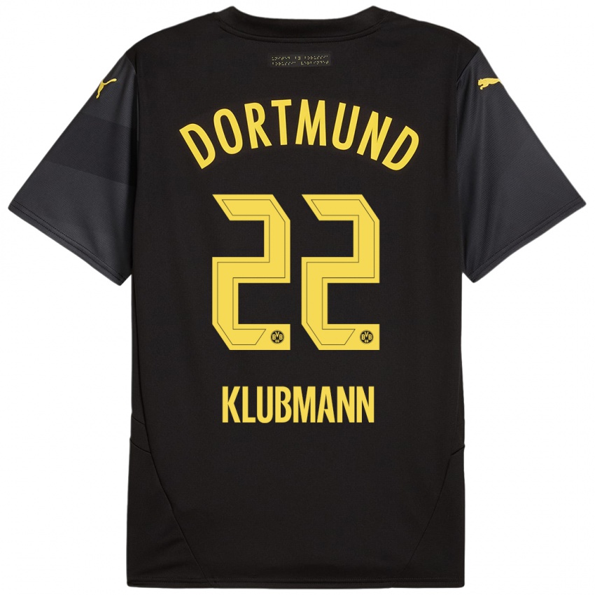 Kinder Leon Klubmann #22 Schwarz Gelb Auswärtstrikot Trikot 2024/25 T-Shirt Österreich