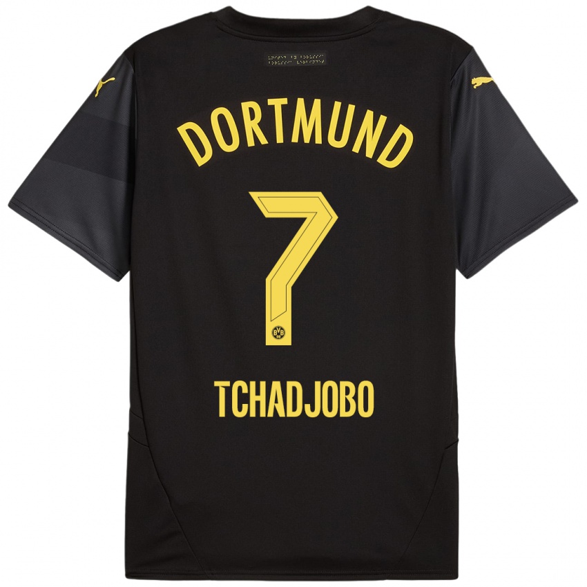 Kinder Dia Tchadjobo #7 Schwarz Gelb Auswärtstrikot Trikot 2024/25 T-Shirt Österreich