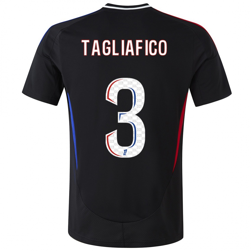 Kinder Nicolas Tagliafico #3 Schwarz Auswärtstrikot Trikot 2024/25 T-Shirt Österreich