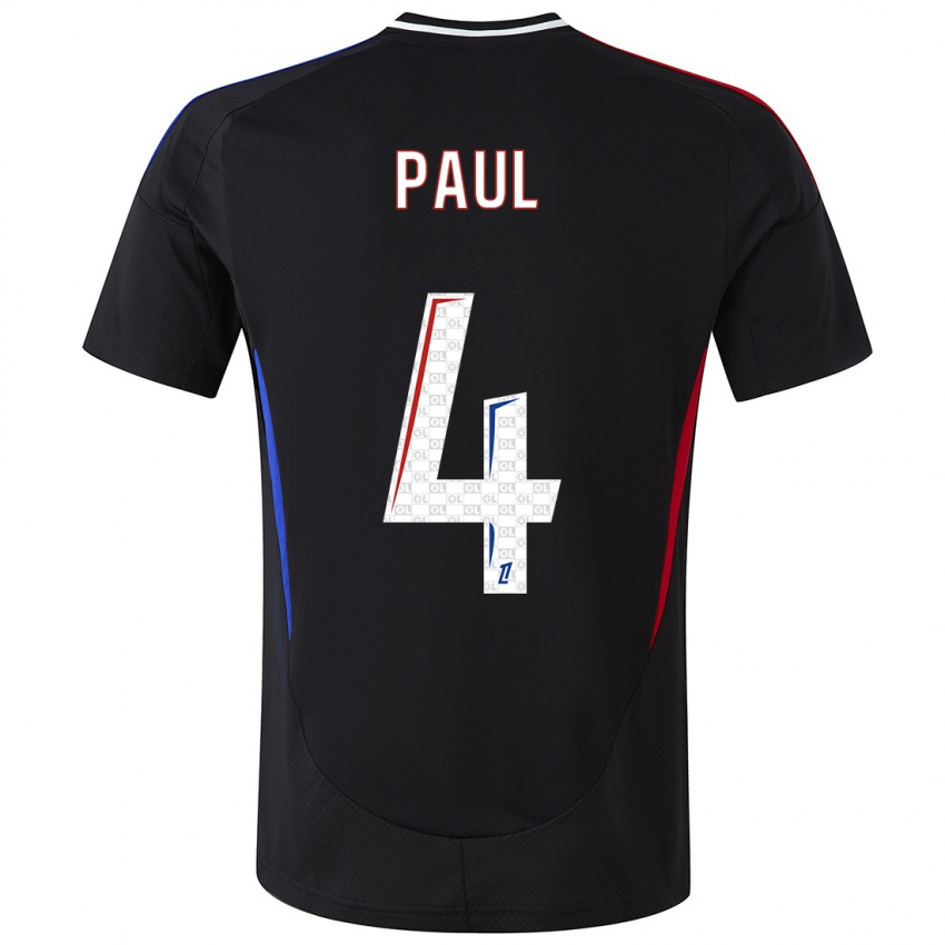 Kinder Paul Akouokou #4 Schwarz Auswärtstrikot Trikot 2024/25 T-Shirt Österreich