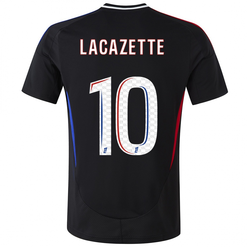 Kinder Alexandre Lacazette #10 Schwarz Auswärtstrikot Trikot 2024/25 T-Shirt Österreich