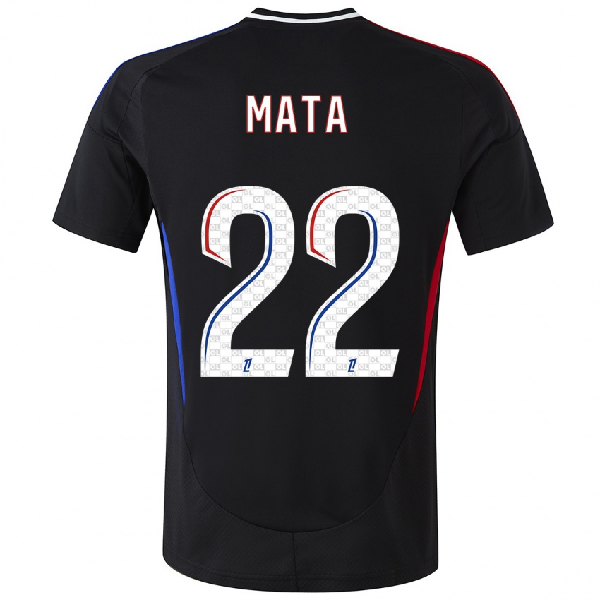 Kinder Clinton Mata #22 Schwarz Auswärtstrikot Trikot 2024/25 T-Shirt Österreich