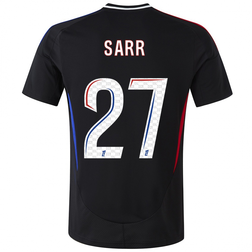 Kinder Amin Sarr #27 Schwarz Auswärtstrikot Trikot 2024/25 T-Shirt Österreich