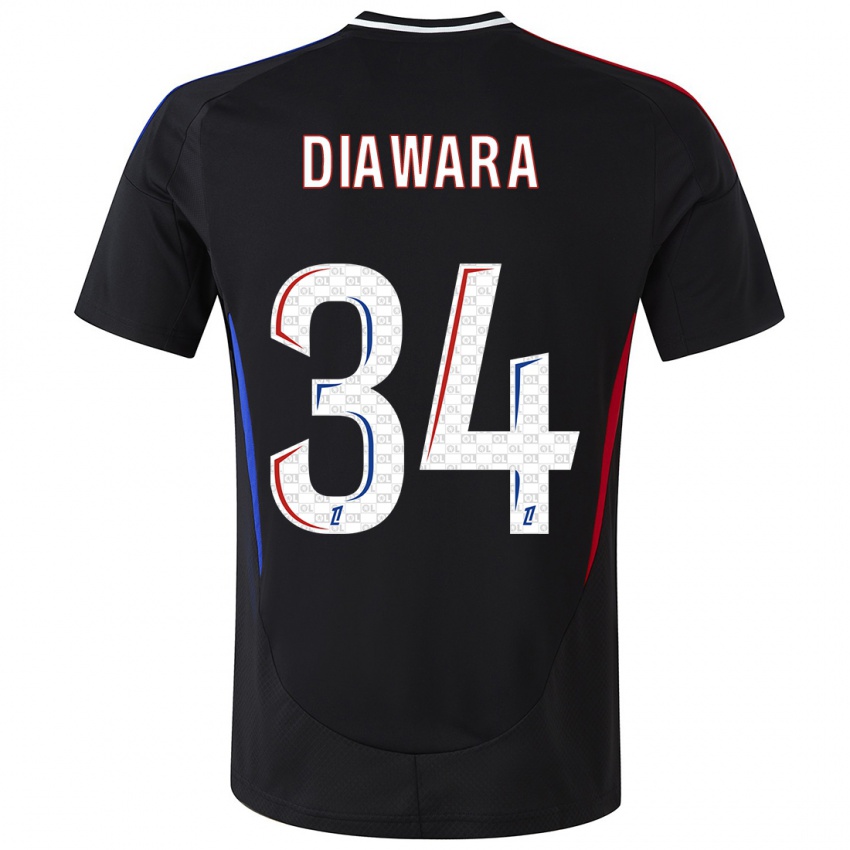 Kinder Mahamadou Diawara #34 Schwarz Auswärtstrikot Trikot 2024/25 T-Shirt Österreich