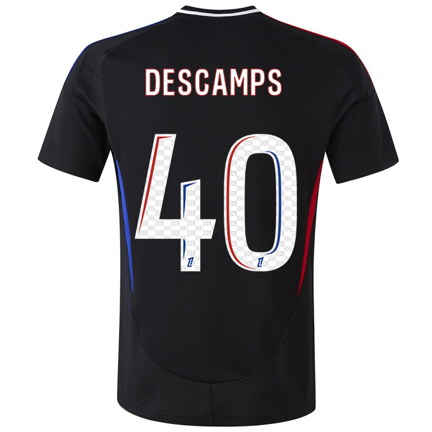 Kinder Rémy Descamps #40 Schwarz Auswärtstrikot Trikot 2024/25 T-Shirt Österreich