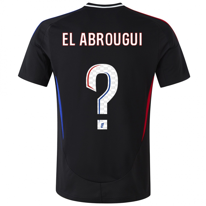 Kinder Wassim El Abrougui #0 Schwarz Auswärtstrikot Trikot 2024/25 T-Shirt Österreich