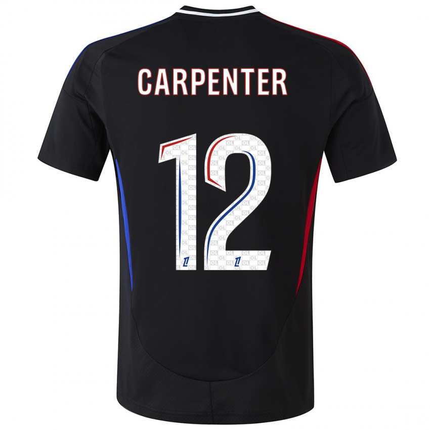 Kinder Ellie Carpenter #12 Schwarz Auswärtstrikot Trikot 2024/25 T-Shirt Österreich