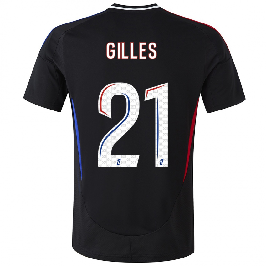 Kinder Vanessa Gilles #21 Schwarz Auswärtstrikot Trikot 2024/25 T-Shirt Österreich