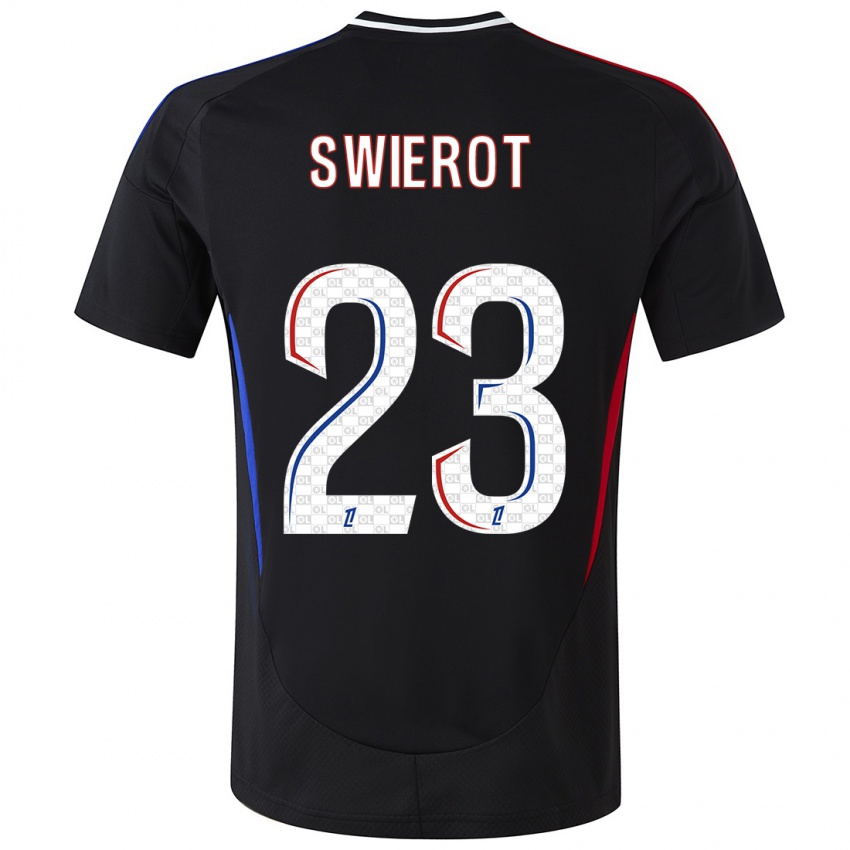 Kinder Julie Swierot #23 Schwarz Auswärtstrikot Trikot 2024/25 T-Shirt Österreich