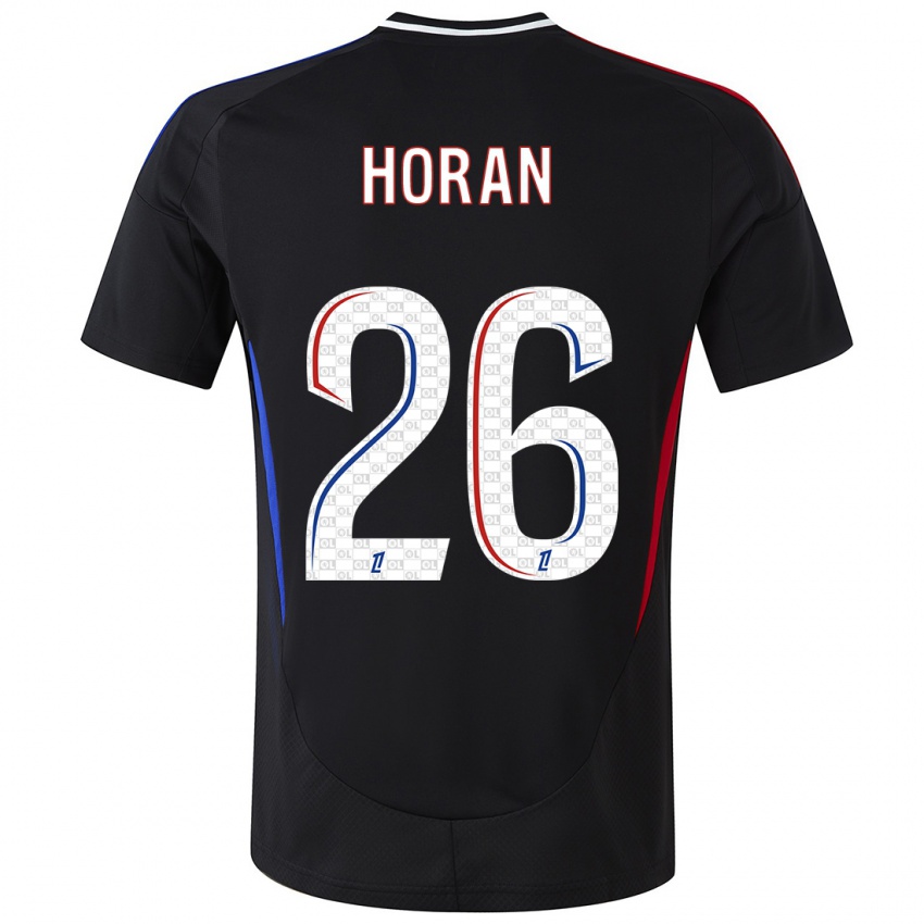 Kinder Lindsey Horan #26 Schwarz Auswärtstrikot Trikot 2024/25 T-Shirt Österreich