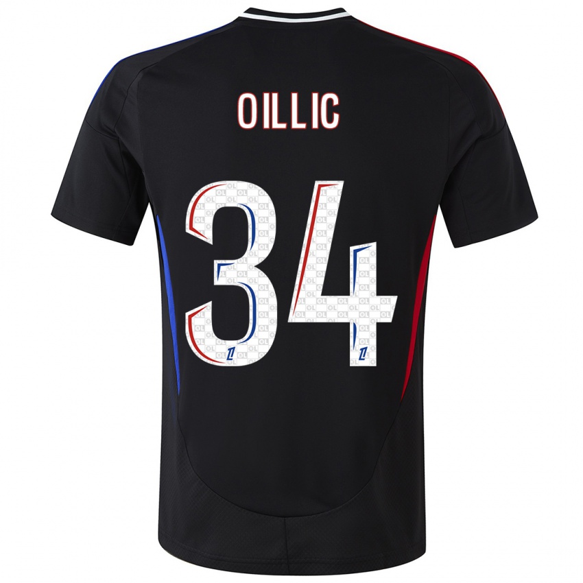 Kinder Laureen Oillic #34 Schwarz Auswärtstrikot Trikot 2024/25 T-Shirt Österreich