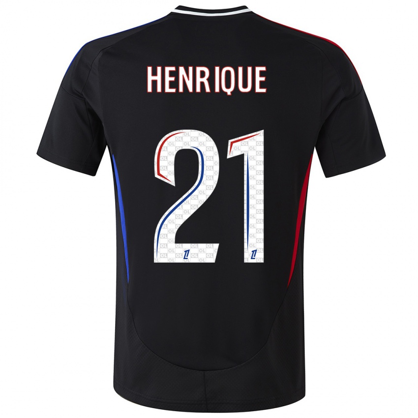 Kinder Henrique #21 Schwarz Auswärtstrikot Trikot 2024/25 T-Shirt Österreich