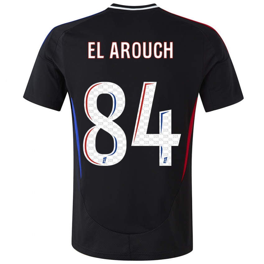 Kinder Mohamed El Arouch #84 Schwarz Auswärtstrikot Trikot 2024/25 T-Shirt Österreich